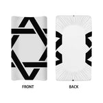 White And Black Star of David Print Changing Pad Cover