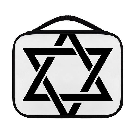 White And Black Star of David Print Classic Bible Case