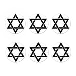 White And Black Star of David Print Coaster Set