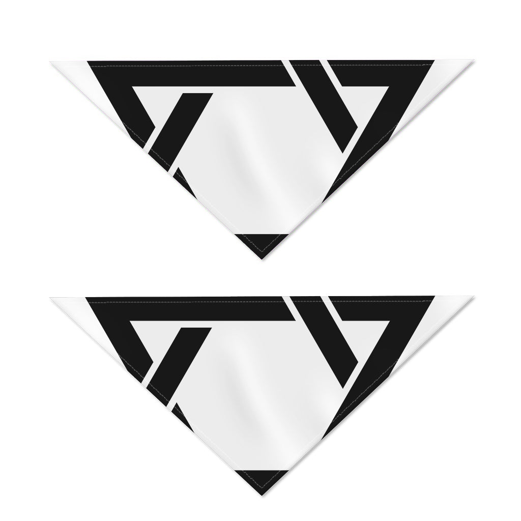 White And Black Star of David Print Dog Bandana