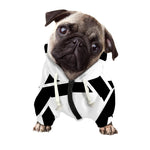 White And Black Star of David Print Dog Zip Up Hoodie