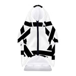 White And Black Star of David Print Dog Zip Up Hoodie