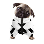 White And Black Star of David Print Dog Zip Up Jacket