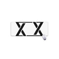White And Black Star of David Print Extended Mouse Pad