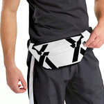 White And Black Star of David Print Fanny Pack
