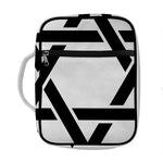 White And Black Star of David Print Front Pocket Bible Bag