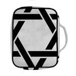 White And Black Star of David Print Front Pocket Bible Bag