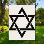 White And Black Star of David Print Garden Flag