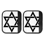 White And Black Star of David Print Handle Covers