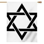 White And Black Star of David Print House Flag