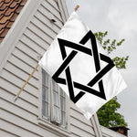 White And Black Star of David Print House Flag