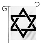 White And Black Star of David Print House Flag