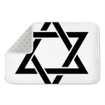 White And Black Star of David Print Indoor Door Mat