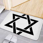 White And Black Star of David Print Indoor Door Mat