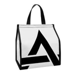 White And Black Star of David Print Insulated Lunch Tote