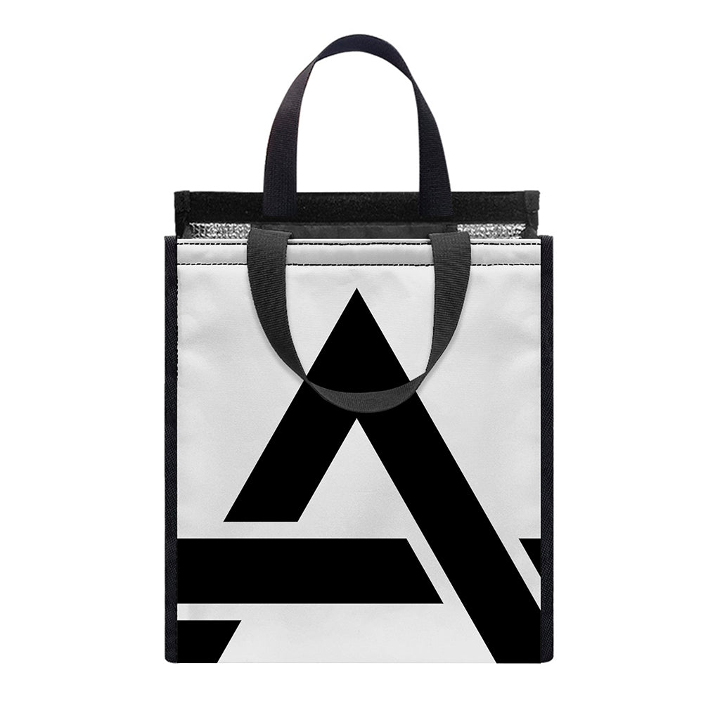 White And Black Star of David Print Insulated Lunch Tote