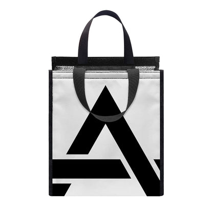 White And Black Star of David Print Insulated Lunch Tote