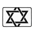 White And Black Star of David Print Kitchen Mat