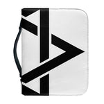 White And Black Star of David Print Leather Bible Cover