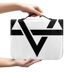 White And Black Star of David Print Leather Bible Cover