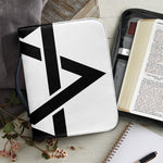 White And Black Star of David Print Leather Bible Cover