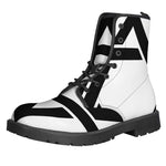 White And Black Star of David Print Backpack