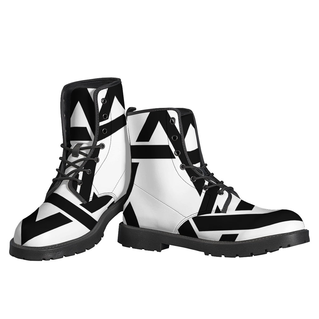 White And Black Star of David Print Backpack