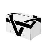 White And Black Star of David Print Leather Tissue Box Cover