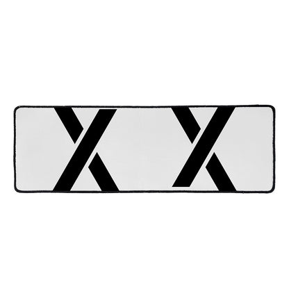 White And Black Star of David Print Long Kitchen Mat
