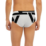 White And Black Star of David Print Men's Briefs