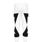 White And Black Star of David Print Men's leggings