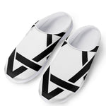 White And Black Star of David Print Mesh Casual Shoes