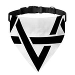 White And Black Star of David Print Over The Collar Dog Bandana