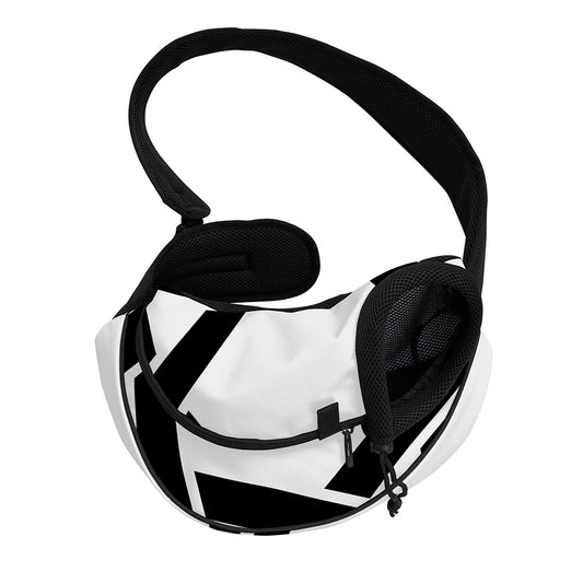 White And Black Star of David Print Pet Sling Carrier