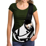 White And Black Star of David Print Pet Sling Carrier