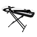 White And Black Star of David Print Piano Keyboard Cover