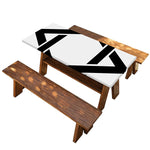 White And Black Star of David Print Picnic Table Cover