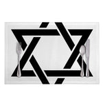 White And Black Star of David Print Placemat