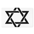 White And Black Star of David Print Polyester Doormat