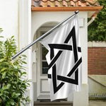 White And Black Star of David Print Polyester Flag