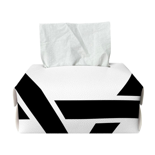 White And Black Star of David Print Rectangle Tissue Box Cover