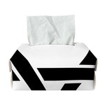 White And Black Star of David Print Rectangle Tissue Box Cover