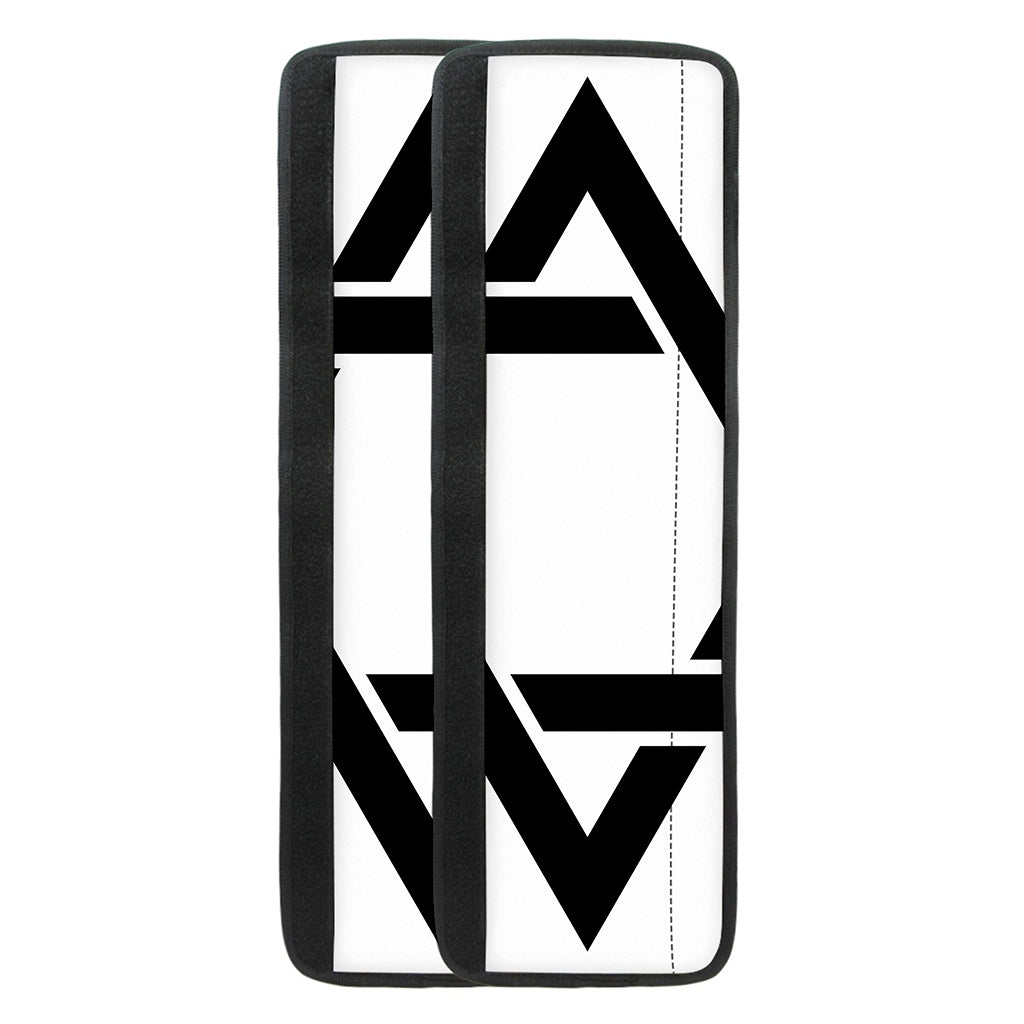 White And Black Star of David Print Refrigerator Handle Covers