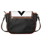 White And Black Star of David Print Saddle Bag