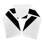 White And Black Star of David Print Scarf