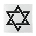 White And Black Star of David Print Silk Bandana