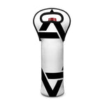 White And Black Star of David Print Single Neoprene Wine Tote