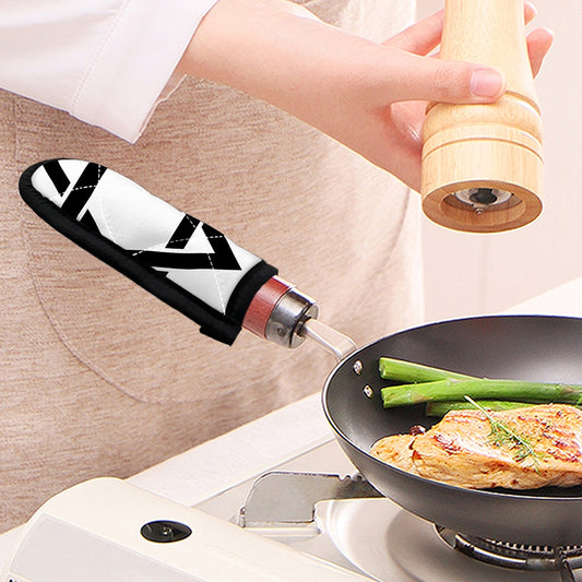 White And Black Star of David Print Skillet Handle Cover