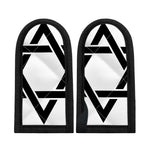 White And Black Star of David Print Skillet Handle Cover