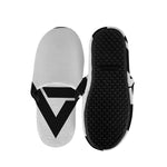 White And Black Star of David Print Slippers